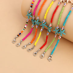 Colored Rice Zhuhai Star Shell Pendant Necklace