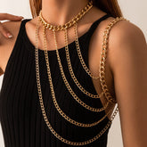 U-shaped Tassel One-shoulder Body Chain