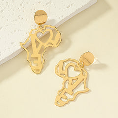 Portrait Metal Vintage Earrings