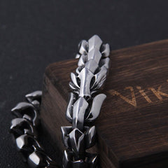 Black Ouroboros Stainless Steel Bracelets