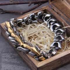 Black Ouroboros Stainless Steel Bracelets
