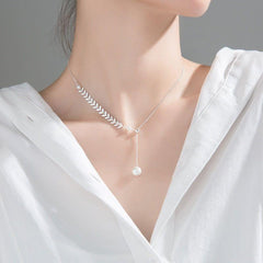 Bracelet Trendy Stainless Steel Crystal Pearl Gothic Wheat
