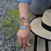 Copper Stamp Bangles Bracelets