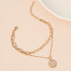 Rhinestone Set Anklet