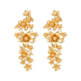 Flaxmaker Metal Floral Earrings