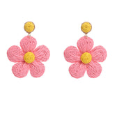 Flaxmaker Colorblock Floral Earrings
