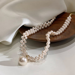 Three Row Pearl Necklace