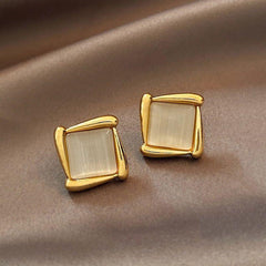 Classic Elegant and Exquisite Opal Petal Circle Earrings