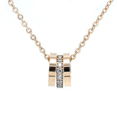 Creative Three Circles Titanium Steel Necklace Rose gold Charm Necklace jewelry