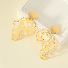 Portrait Metal Vintage Earrings