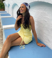 Halterneck tie Knitted Fleece Dress