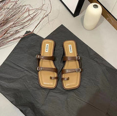 Square Toe Strappy Beach Slippers