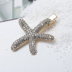 Starfish Rhinestone Hairpin