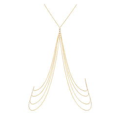 Layered Tassel Pearl Bikini Body Chain