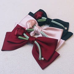 Rose Bowknot Clip Hairpin