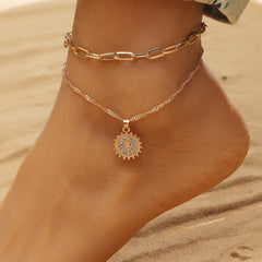 Rhinestone Set Anklet