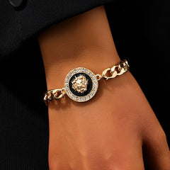 Round Lion Diamond Bracelet