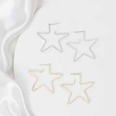 Pentagram Metal Earrings