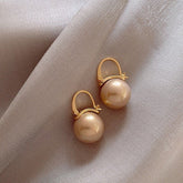 Simple Big Pearl Ball Earrings