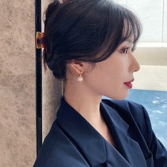 Simple Big Pearl Ball Earrings