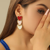 Beaded Love Triple Earrings