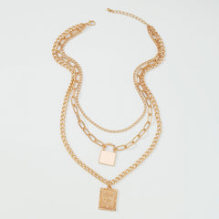 Retro Geometry Metal Necklace