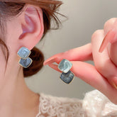 Geometric Square Stud Earrings