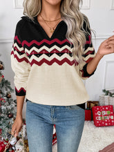 Chevron Pattern Long Sleeve Sweater