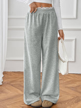 Paneled Lace Wide-Leg Pants