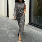 Elegant High-Neck Dress