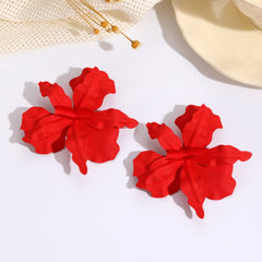 Lrregular Three-Dimensional Flower Design Earrings