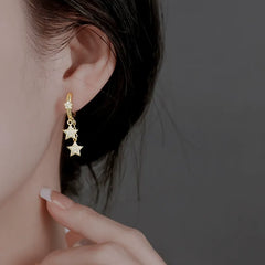 Earring Accessories Gold Star Hoop Metal 14K Copper YOS0312