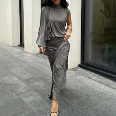 Elegant High-Neck Dress