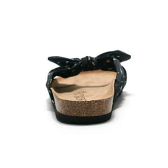 Casual Khaki Beach Slide Sandals Splicing Bow Canvas