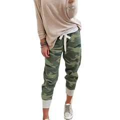 Camouflage Tether Elastic Loose Pants