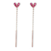 Long Earrings Mini Purple Cute Heart