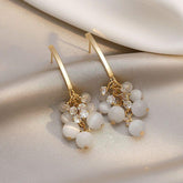 Luxury Opal Tassel Long Big Earrings