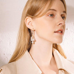 Luxury Opal Tassel Long Big Earrings