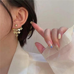 Metal Multi Hearts Earrings