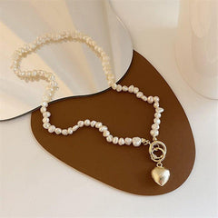 Natural Baroque Freshwater Pearl Heart-shaped Bracelet Necklaces Set