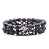 Owl Bracelet Stone Bracelets Men Women Set