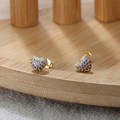 Purple 925 Sterling Silver Stud Earrings