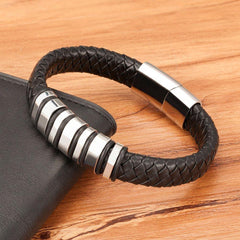 Rope Black Leather Bracelets
