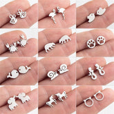 Stainless Steel Mini Animal Cartoon Earrings