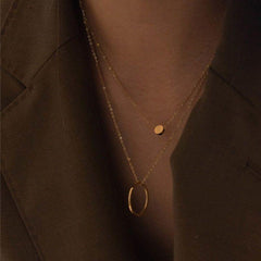 Stainless Steel Multilayer Necklaces Double Rounds