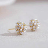 Sweet Fine Pearl Stud Earrings