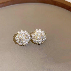 Sweet Fine Pearl Stud Earrings