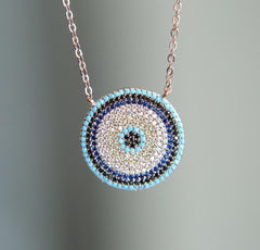 Turquoises Turkish Evil Eye Necklaces