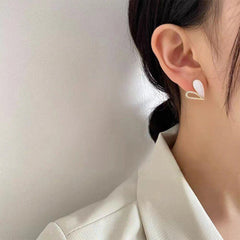 White Drop Earrings