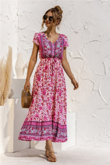 Floral Patchwork Long Dress